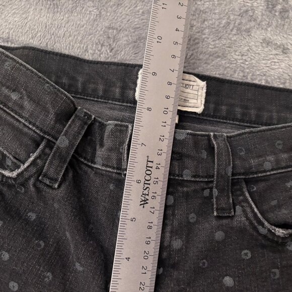 Current/Elliott Jeans Women’s 25 The Stiletto Skinny Black Polka Dot Stretch - Picture 11 of 15